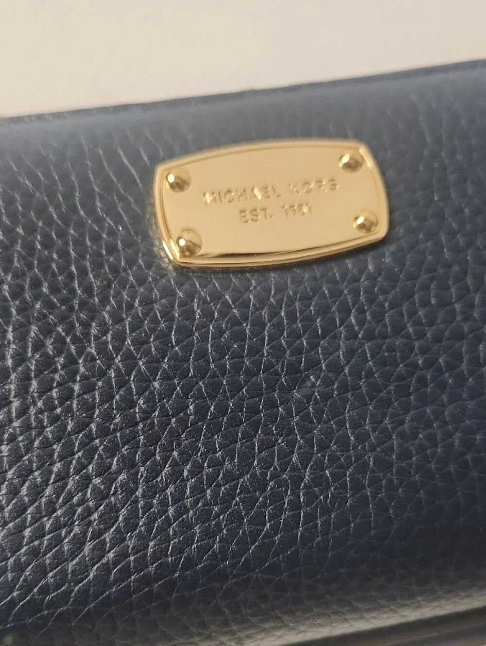 Michael Kors Jet Set Travel Coninental Pebbled Leather Wristlet Wallet Nwt